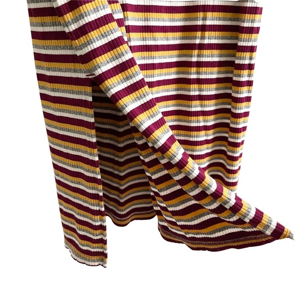 LOFT Petite Stripe Midi Split Dress - Picture 7 of 10